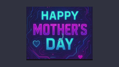Mother’s Day CyberGlow AR Canvas – Limited Edition Matte Canvas, Stretched, (Multi-Size)